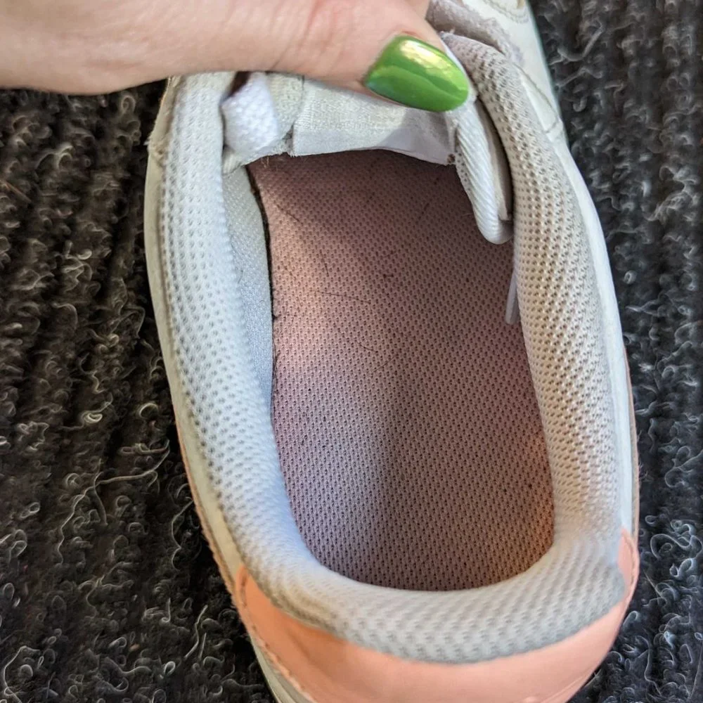 💖HP💖 Nike Air Force 1 Low Leather Trainers AH0287-102 Oracle Pink - Picture 10 of 12